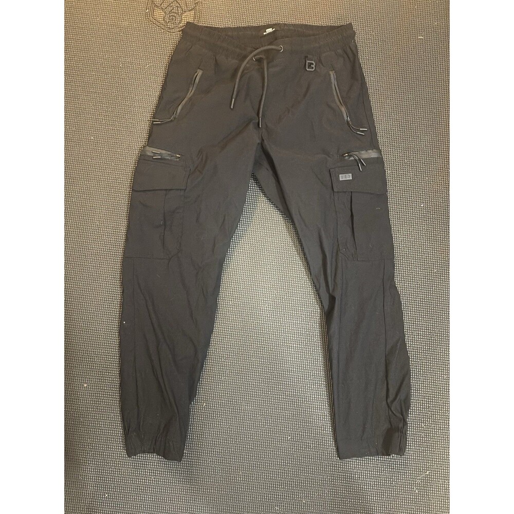 Benjamin Black Pants Mens Medium Black Nylon Cargo Jogger Tech Outdoor Utility